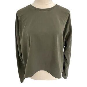 Marine Layer Women’s XL Olive Green Sweatshirt Thin Cropped